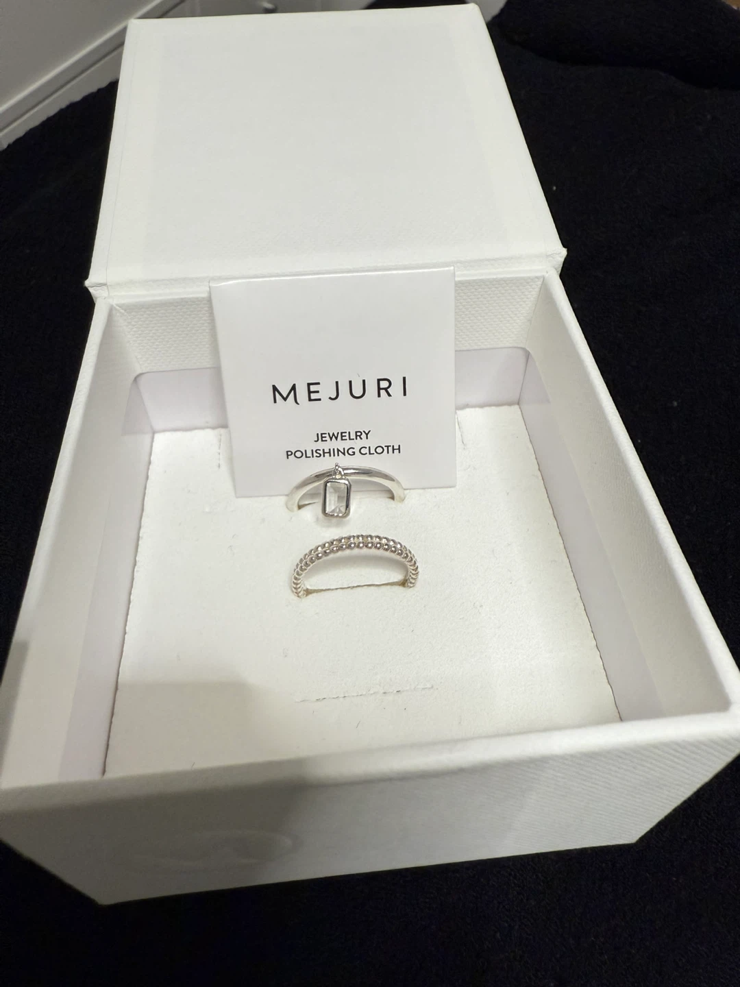 Mejuri sterling silver stack ring set