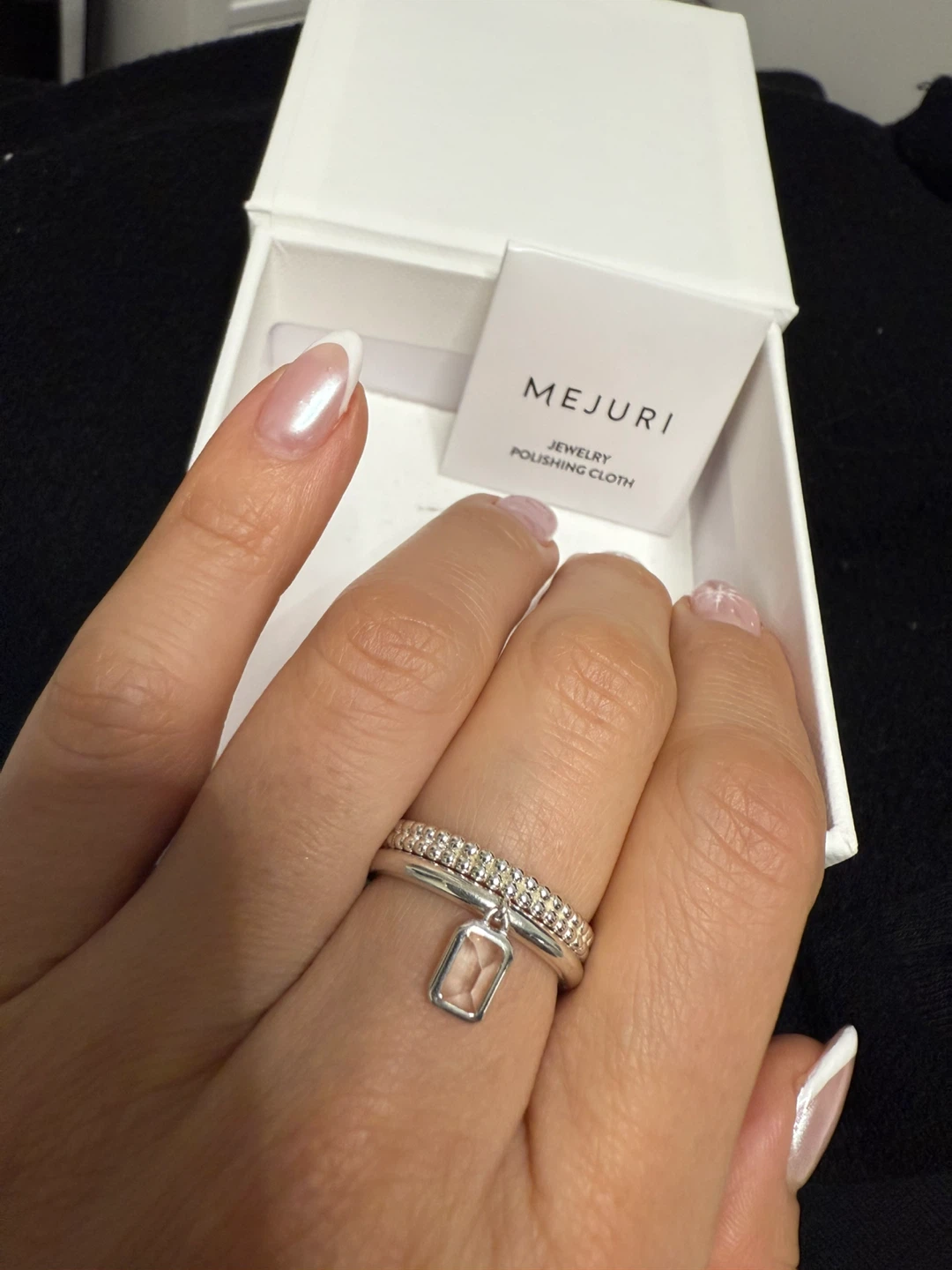 Mejuri sterling silver stack ring set - photo 3
