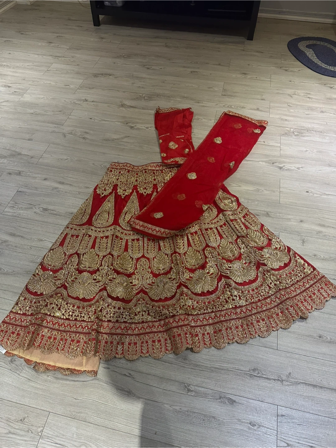 Red & Gold Lehenga Set