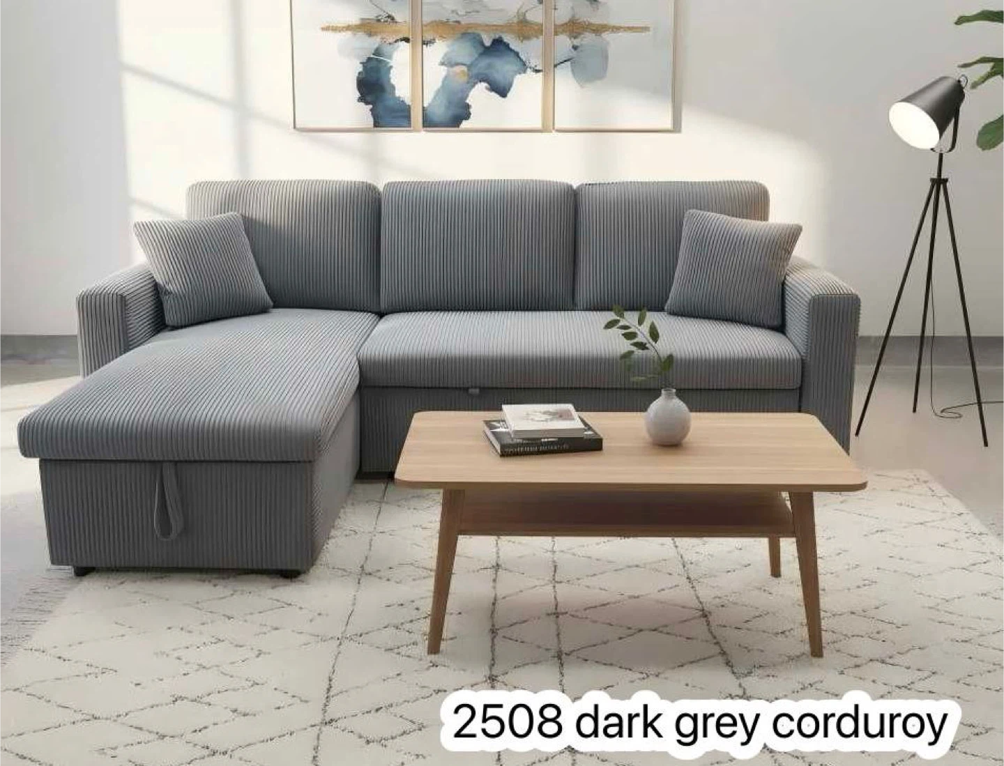 Corduroy Bed Sofa - Cream! FREE DELIVERY - photo 2