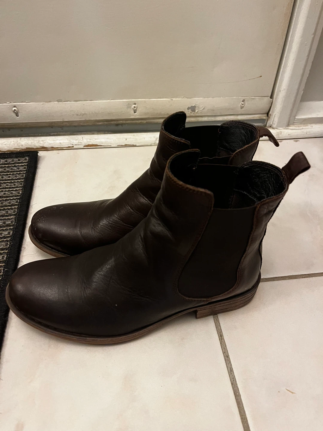 Brown Leather Chelsea Boots, Size 38 - photo 2