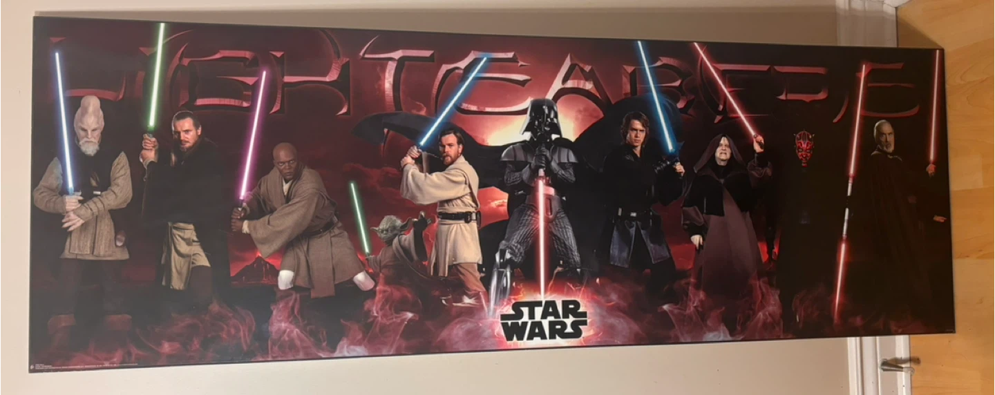Large Framed Star Wars Panoramic Wall Art – 61” x 20.75”