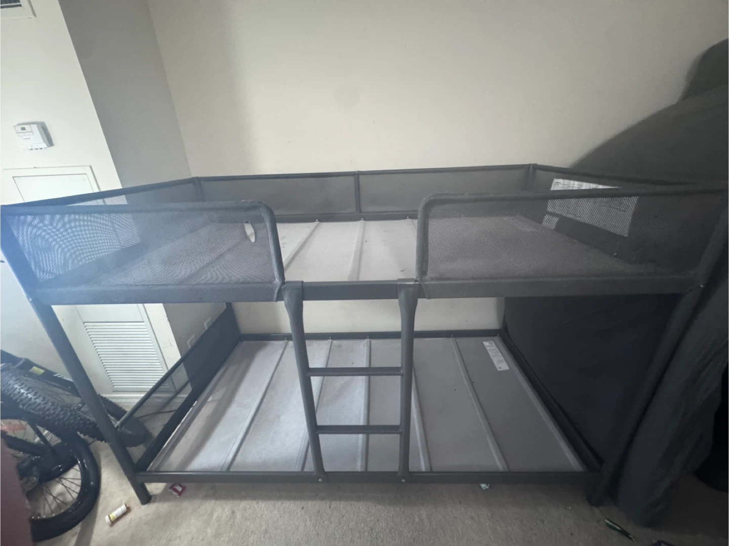 Metal Frame Bunk Bed - Grey