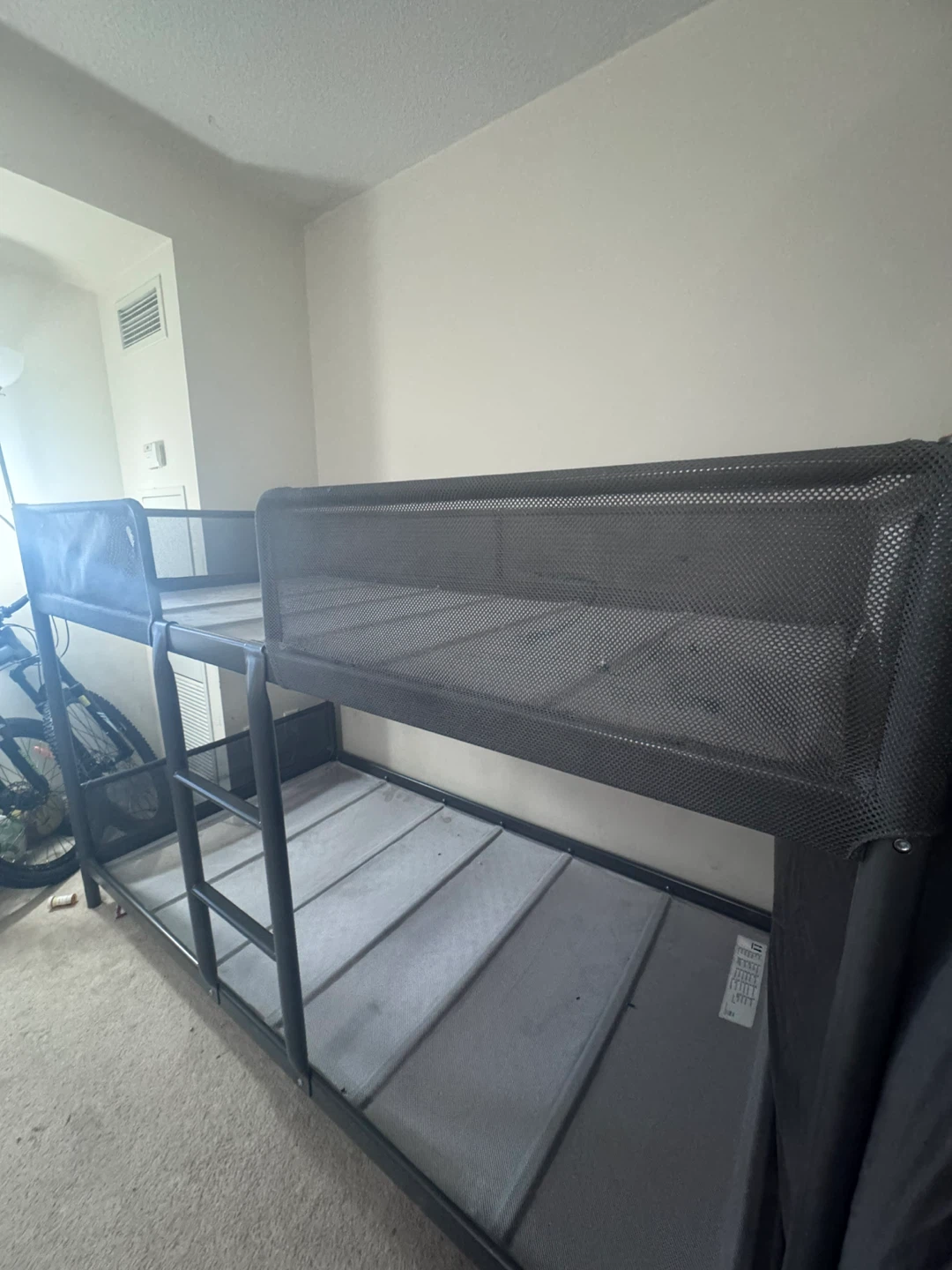 Metal Frame Bunk Bed - Grey - photo 3