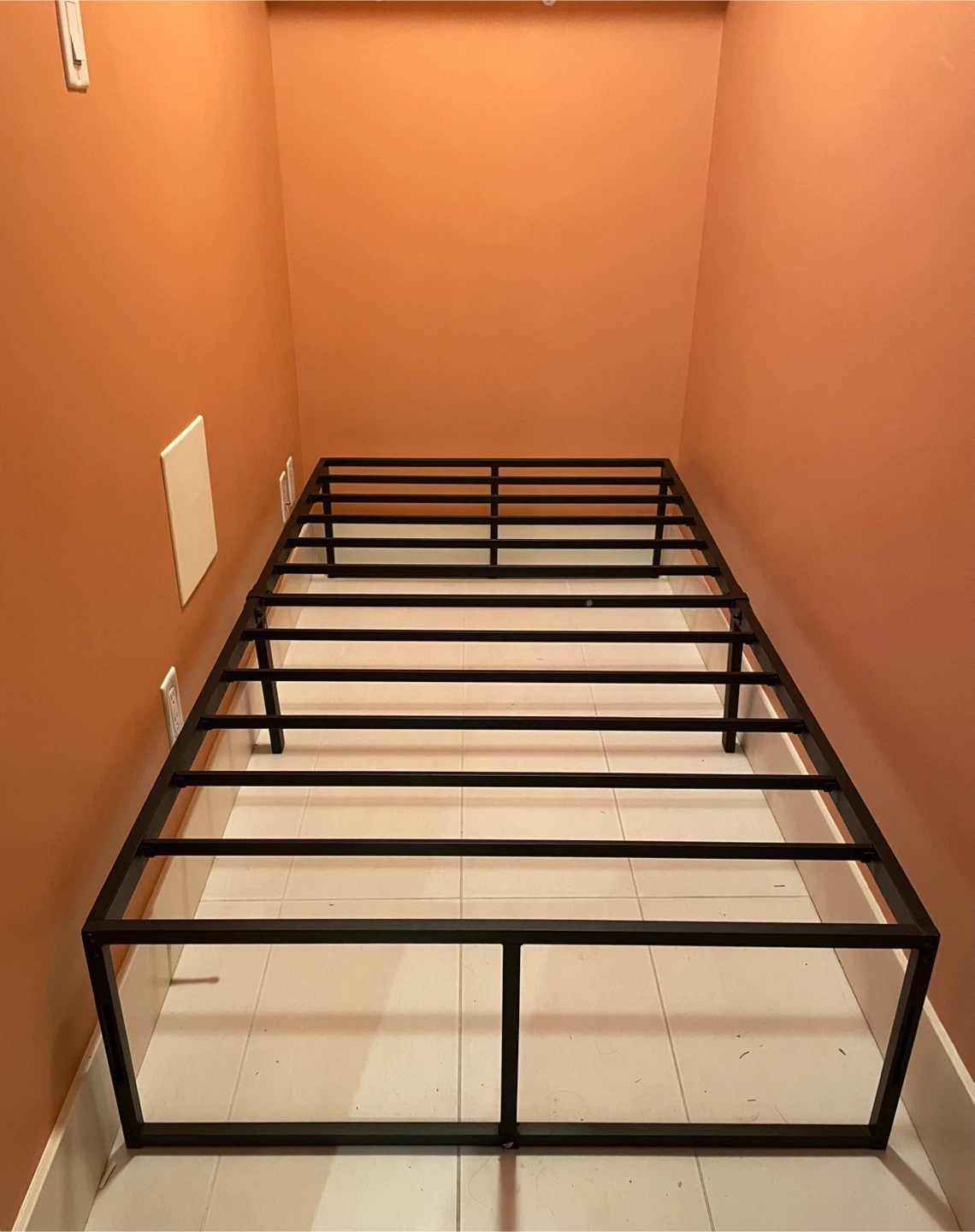 Black Metal Bed Frame - Twin Size