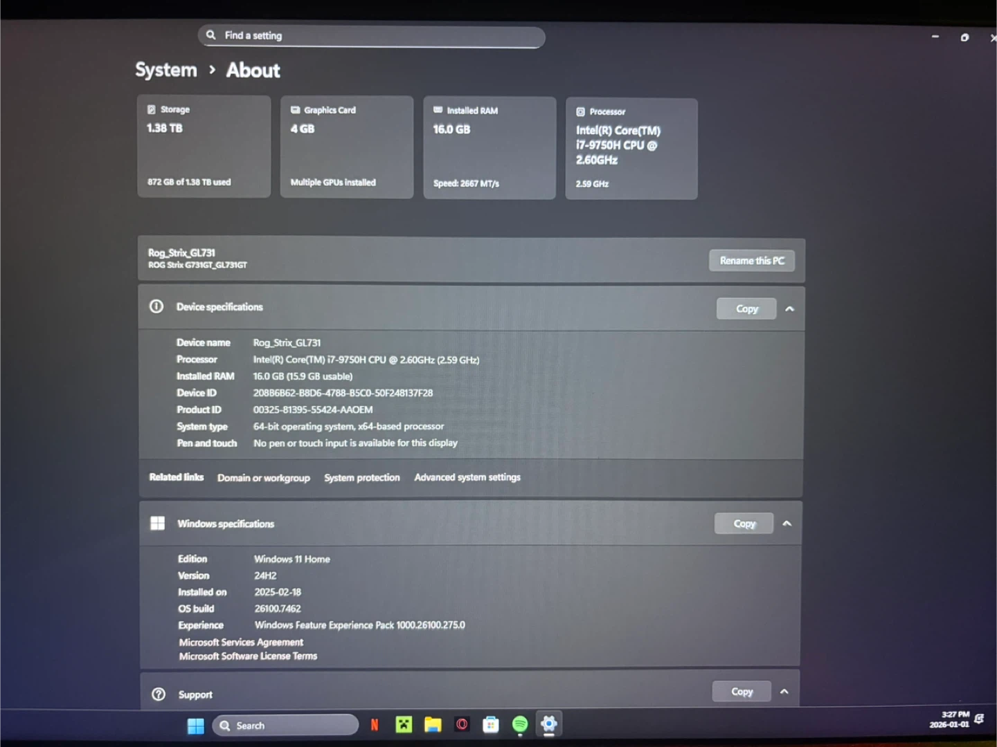 ASUS ROG STRIX G -GL731GT - photo 3