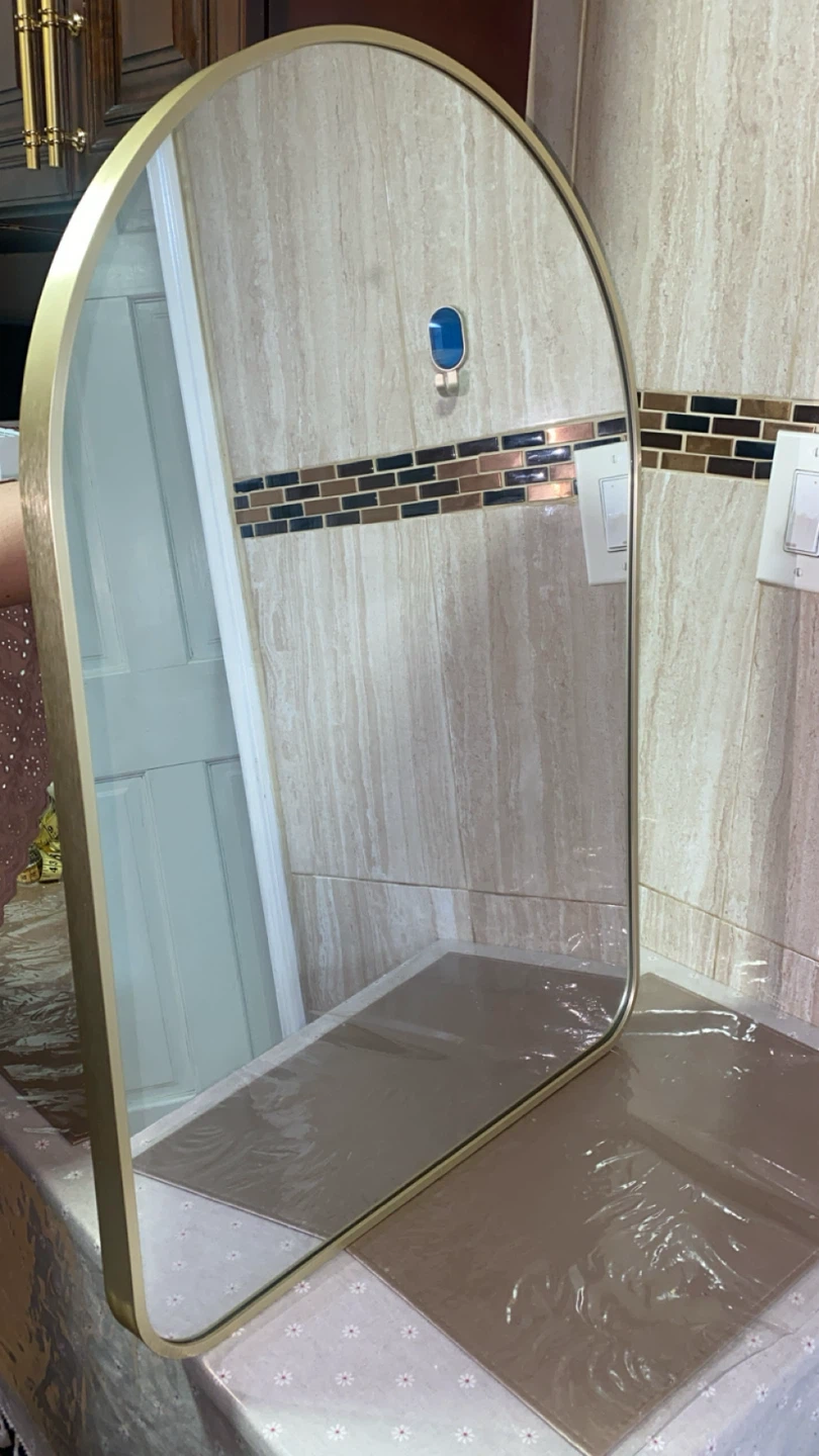 Gold Framed Arch Mirror - 28 inches