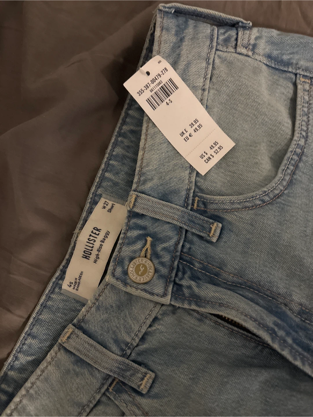 Hollister High-Rise Baggy Jeans - Size 4 Short - photo 2