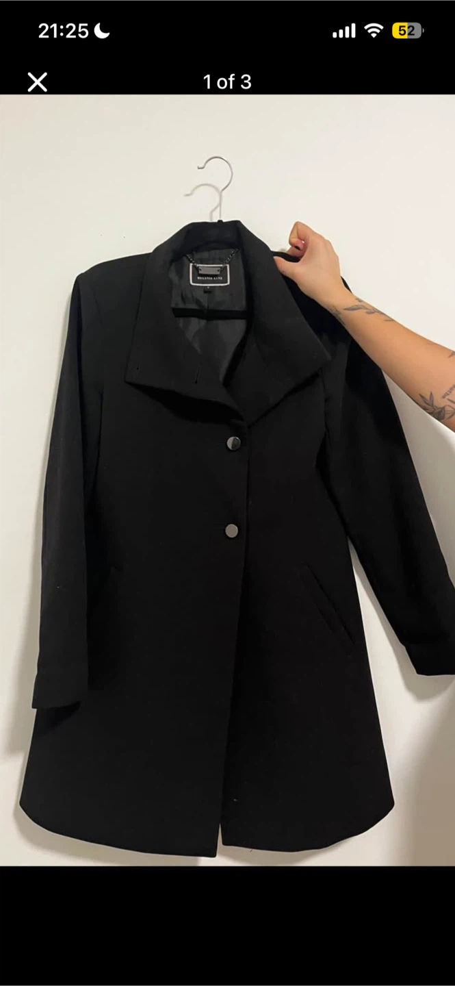 Black Melanie Lynn Long Coat