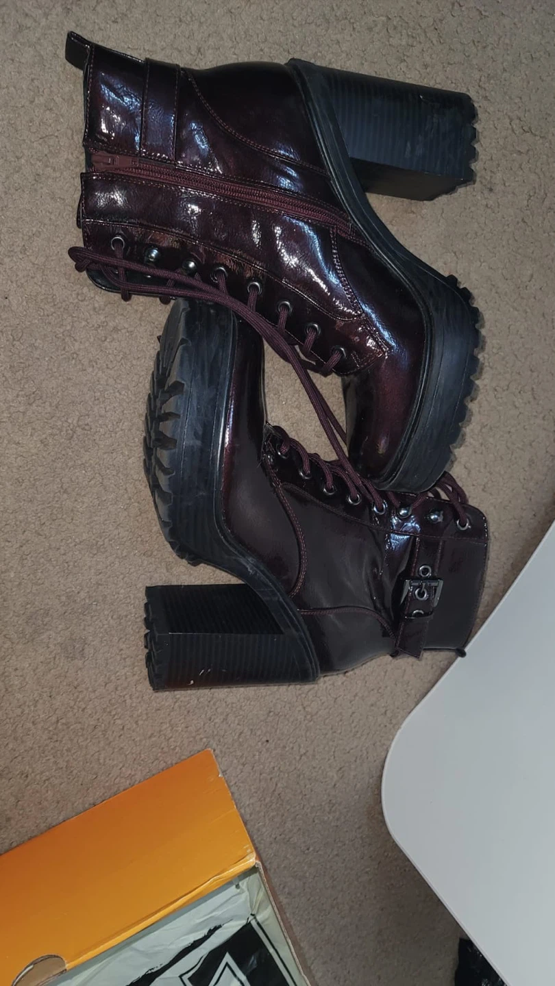GBG Los Angeles burgundy Platform Heel Boots - photo 4