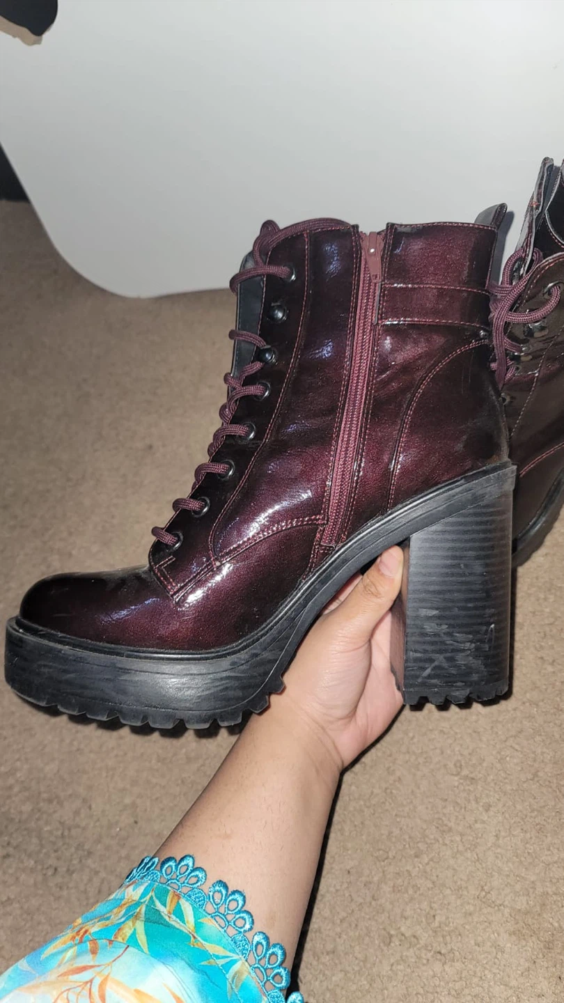 GBG Los Angeles burgundy Platform Heel Boots - photo 2