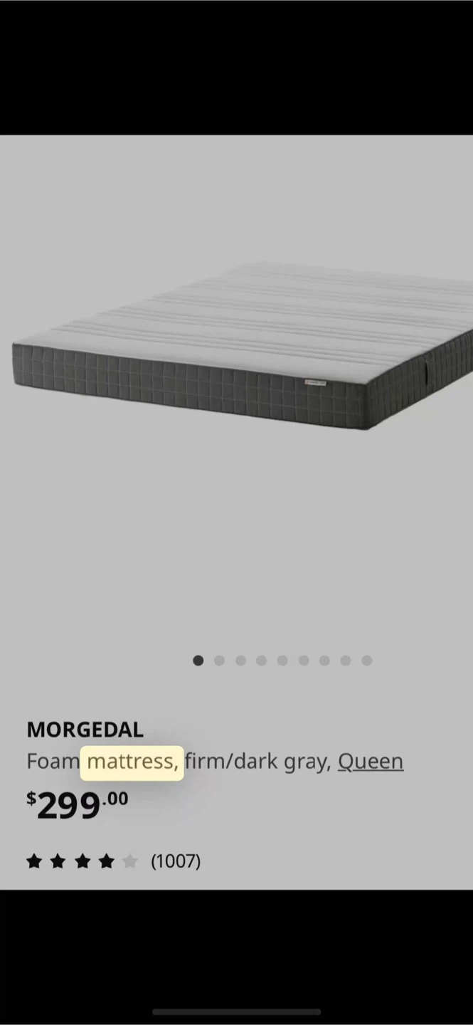 I am buying Morgedal Queen mattress