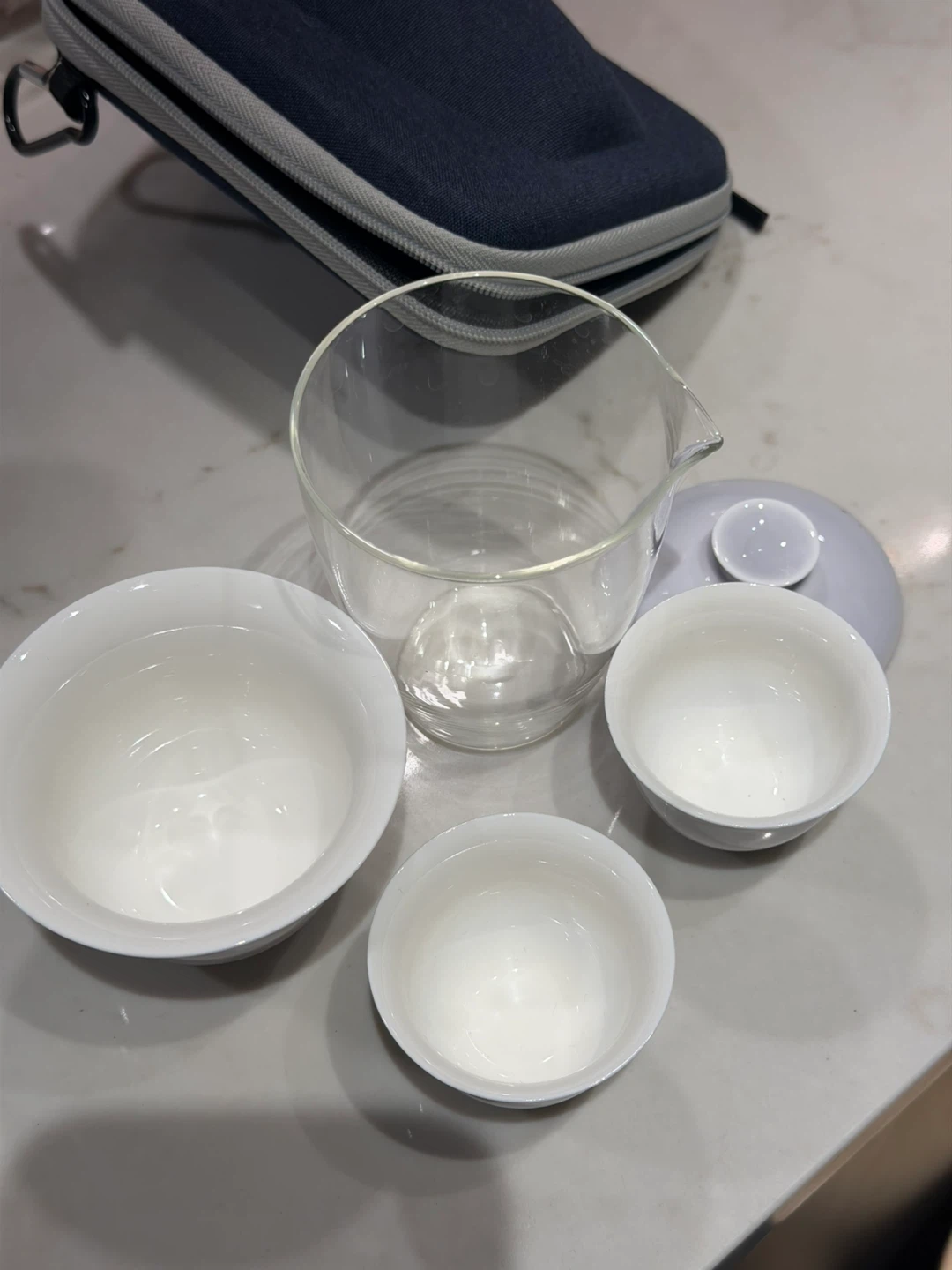 Portable Tea Set with Case - Like New! - photo 2