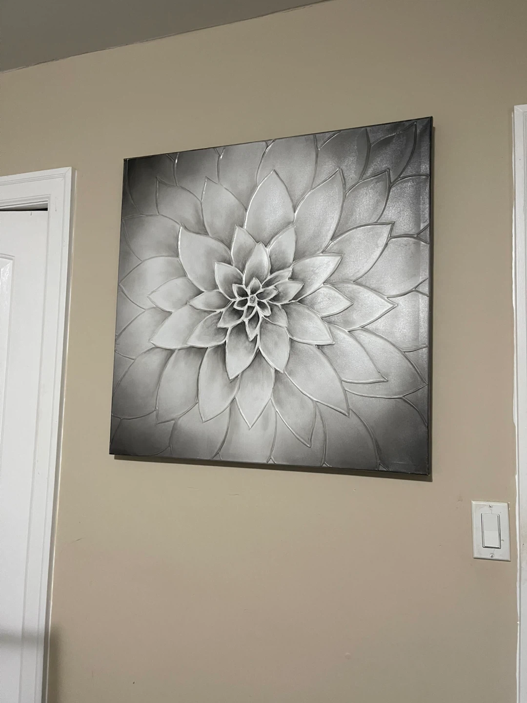 Floral Wall Art - Silver/Grey - photo 2