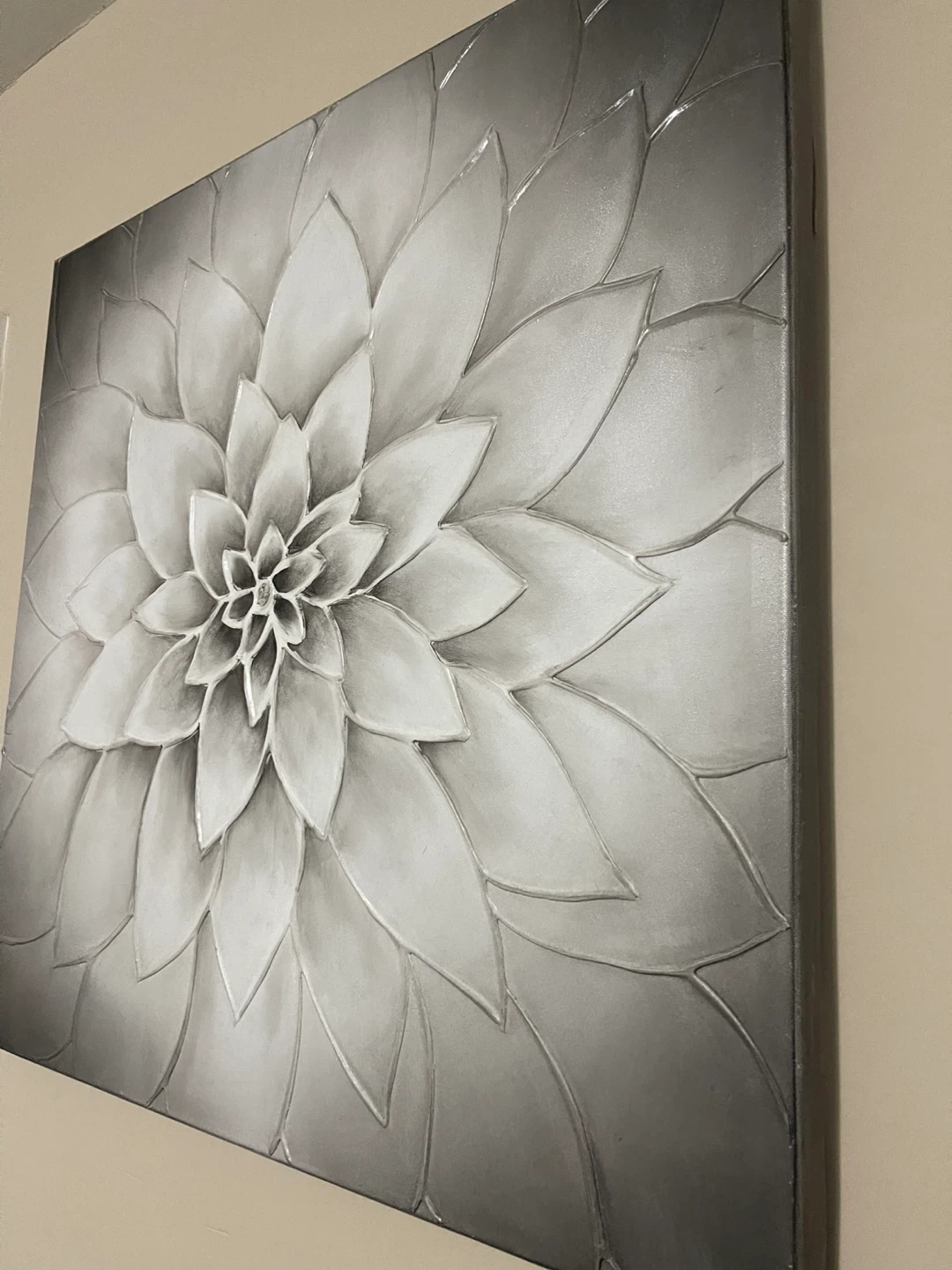 Floral Wall Art - Silver/Grey - photo 3