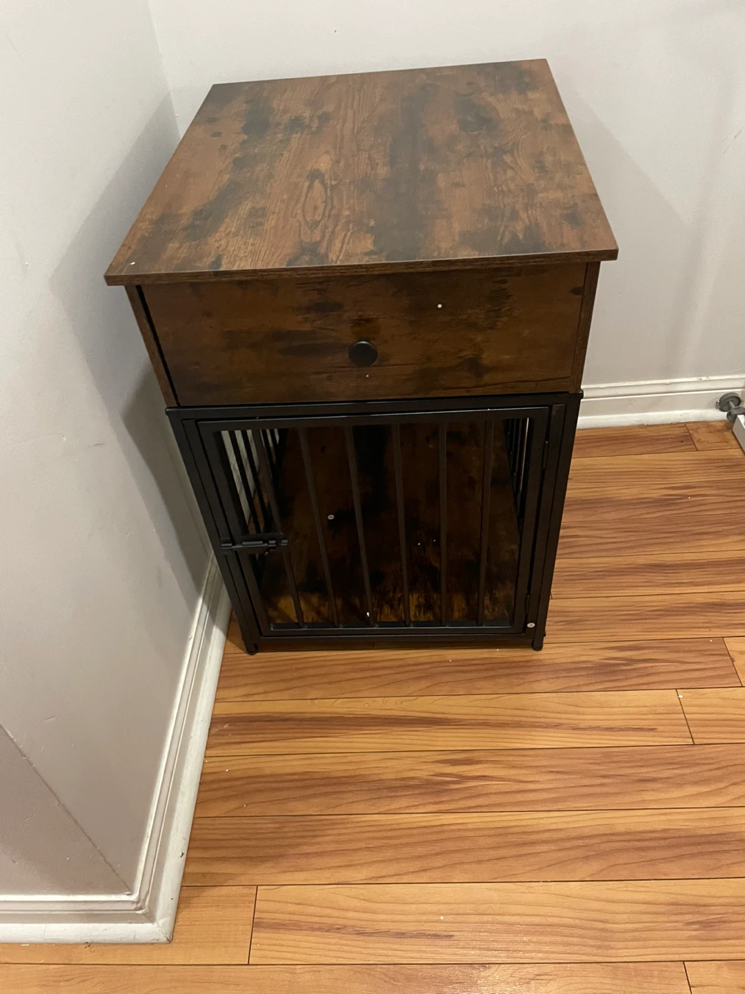 Dog Crate End Table with Storage Drawer - photo 5