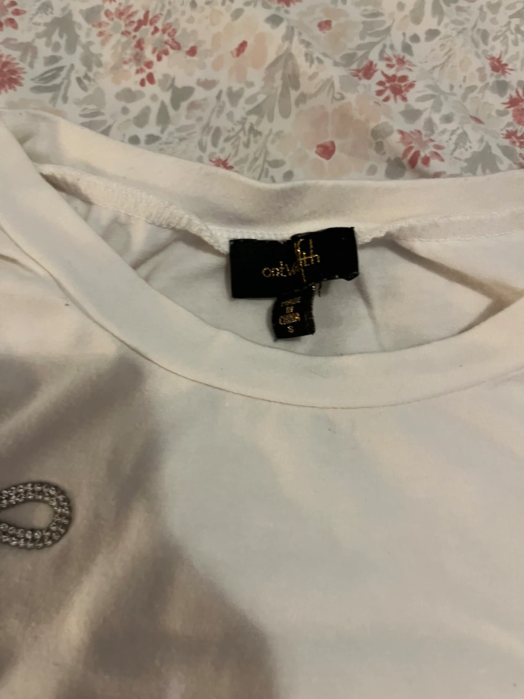 TFNC London White Bow T-Shirt - Size S