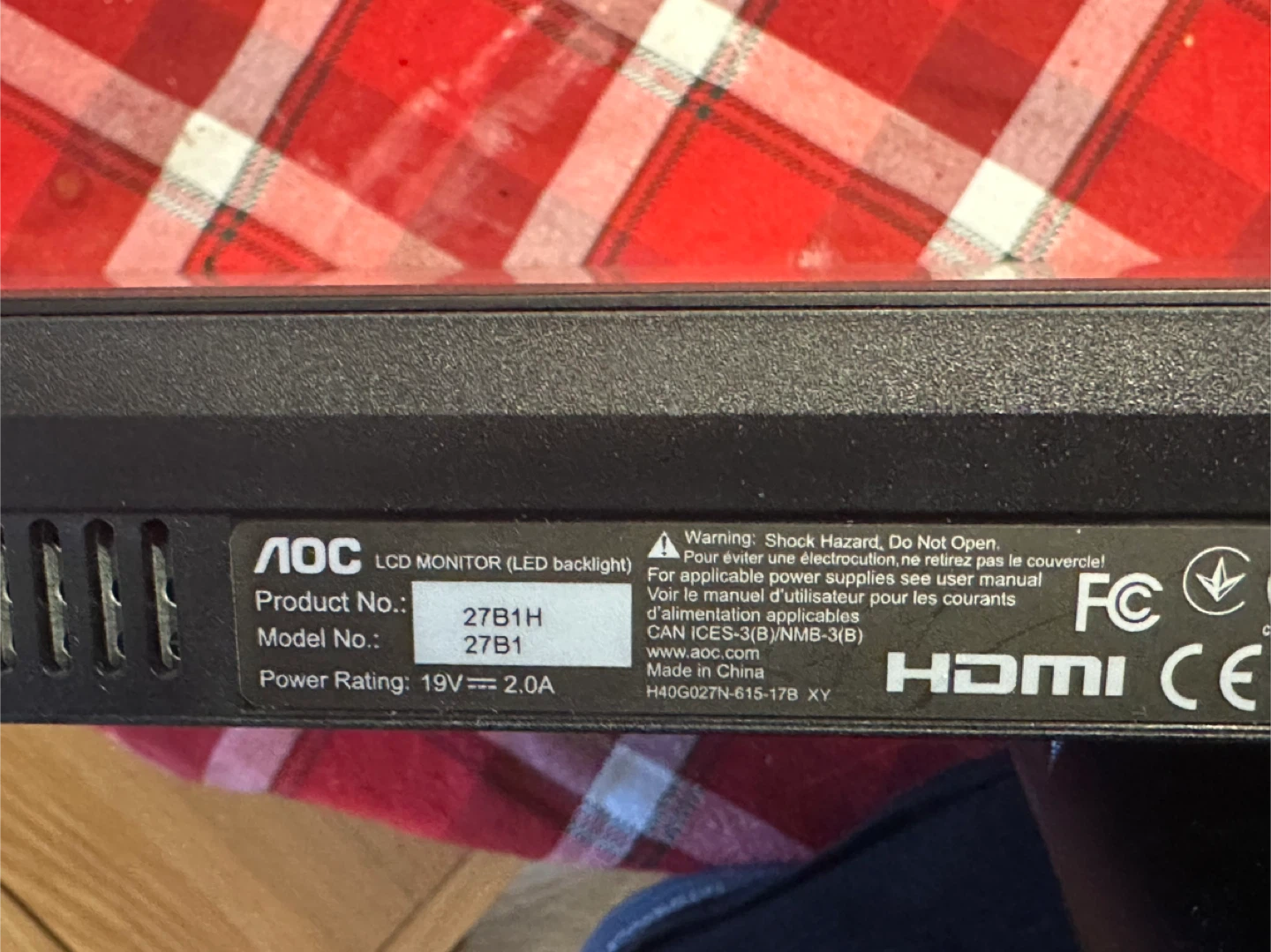AOC 27B1H 27" LCD Monitor - photo 2