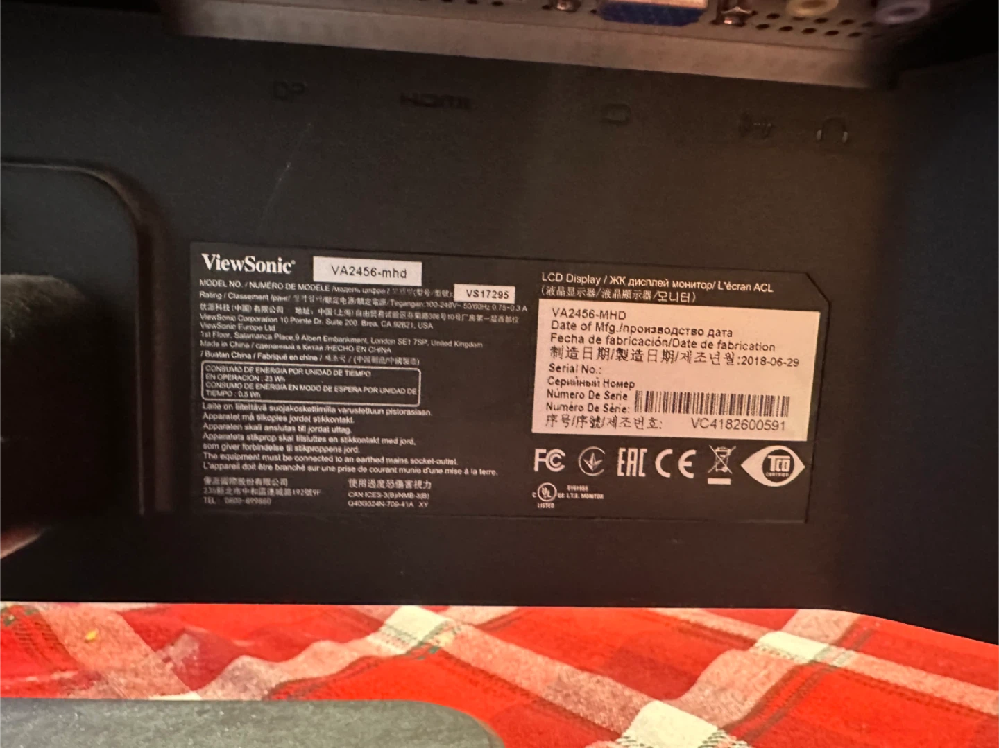 ViewSonic VA2456-mhd Monitor - photo 2