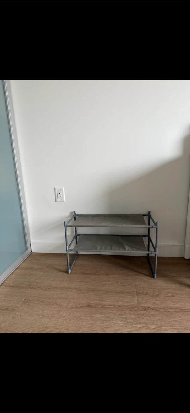 2-Tier Shoe Rack - Grey