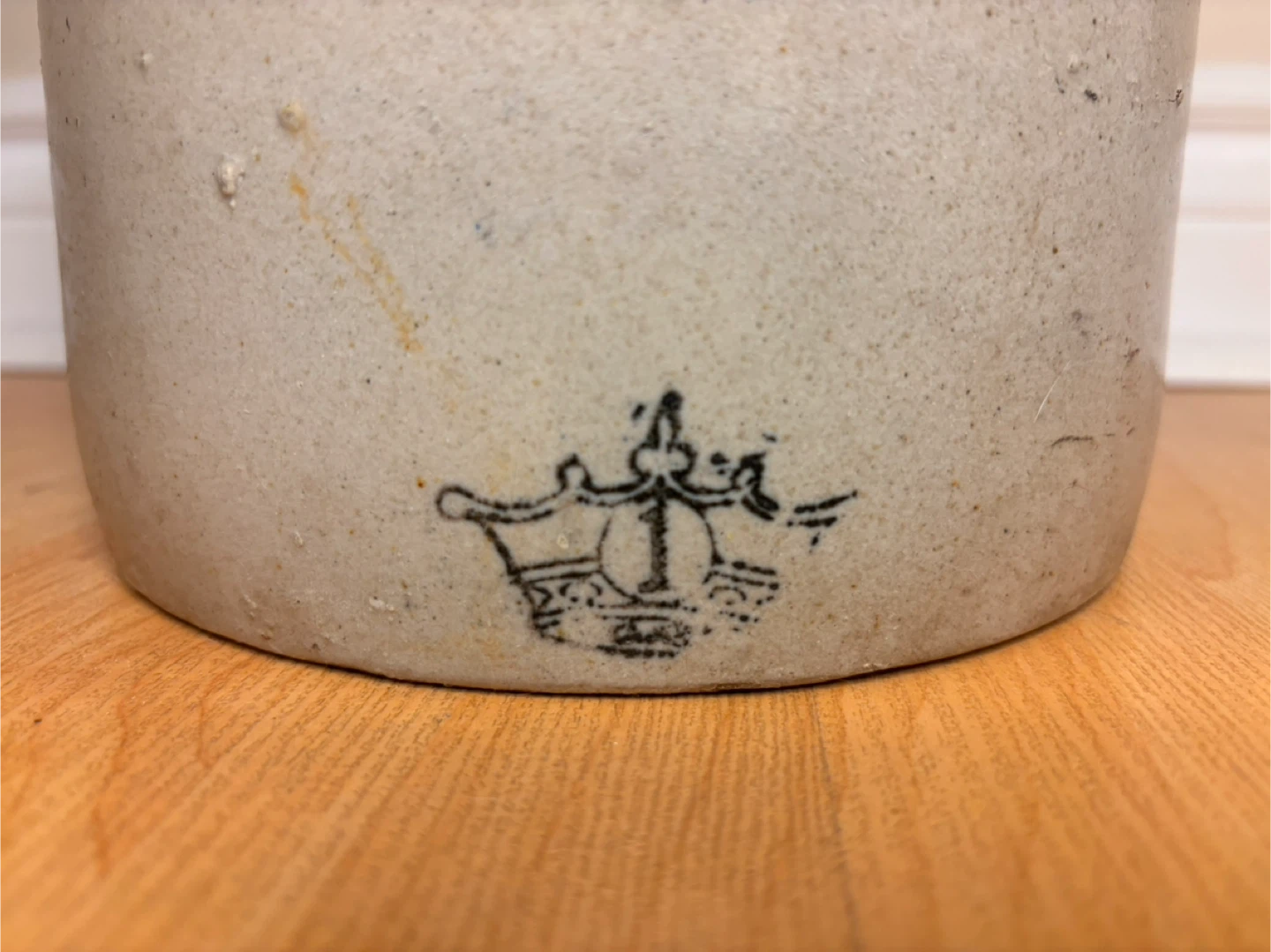Antique Stoneware Jug – Crown Maker’s Mark - photo 5