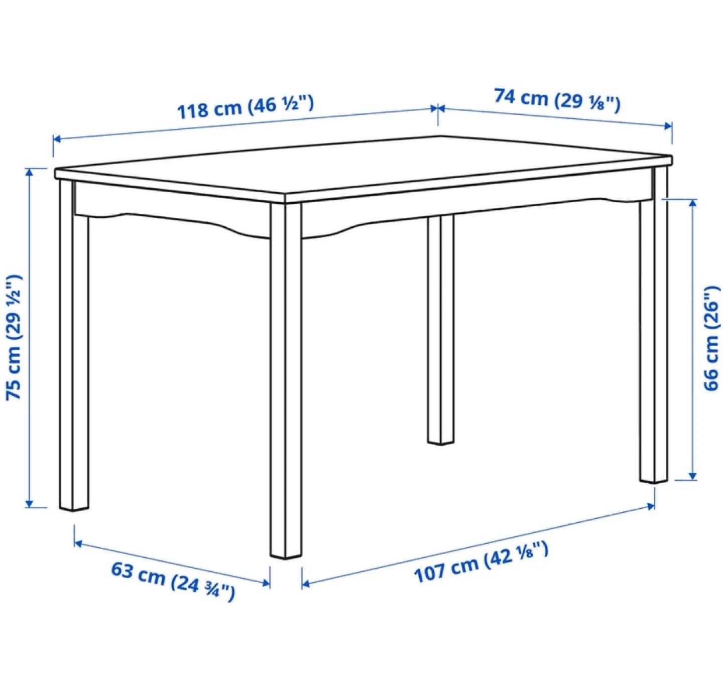 IKEA HÄGERNÄS Dining Table - Seats 4-6 - photo 2