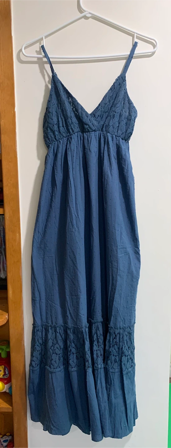 Blue Lace Maxi Dress