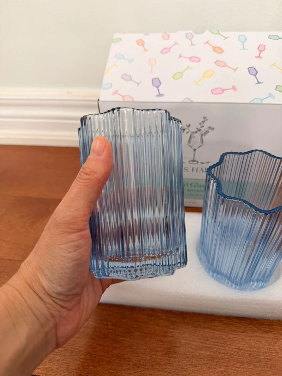Brand New Quality Glass Hause Ribbed Glass Tumblers - Set of 2 - photo 4