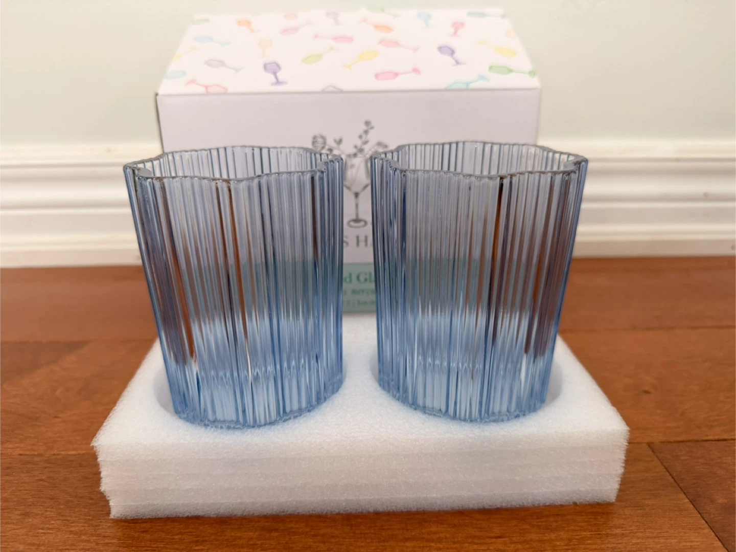 Brand New Quality Glass Hause Ribbed Glass Tumblers - Set of 2 - photo 2