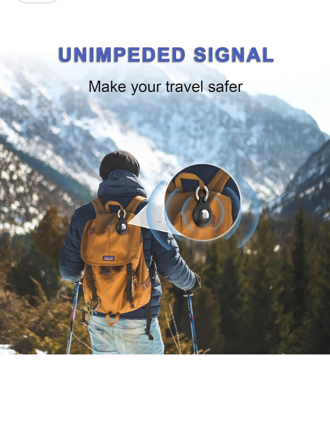 New Black AirTag Holder Keychains (4) - photo 5