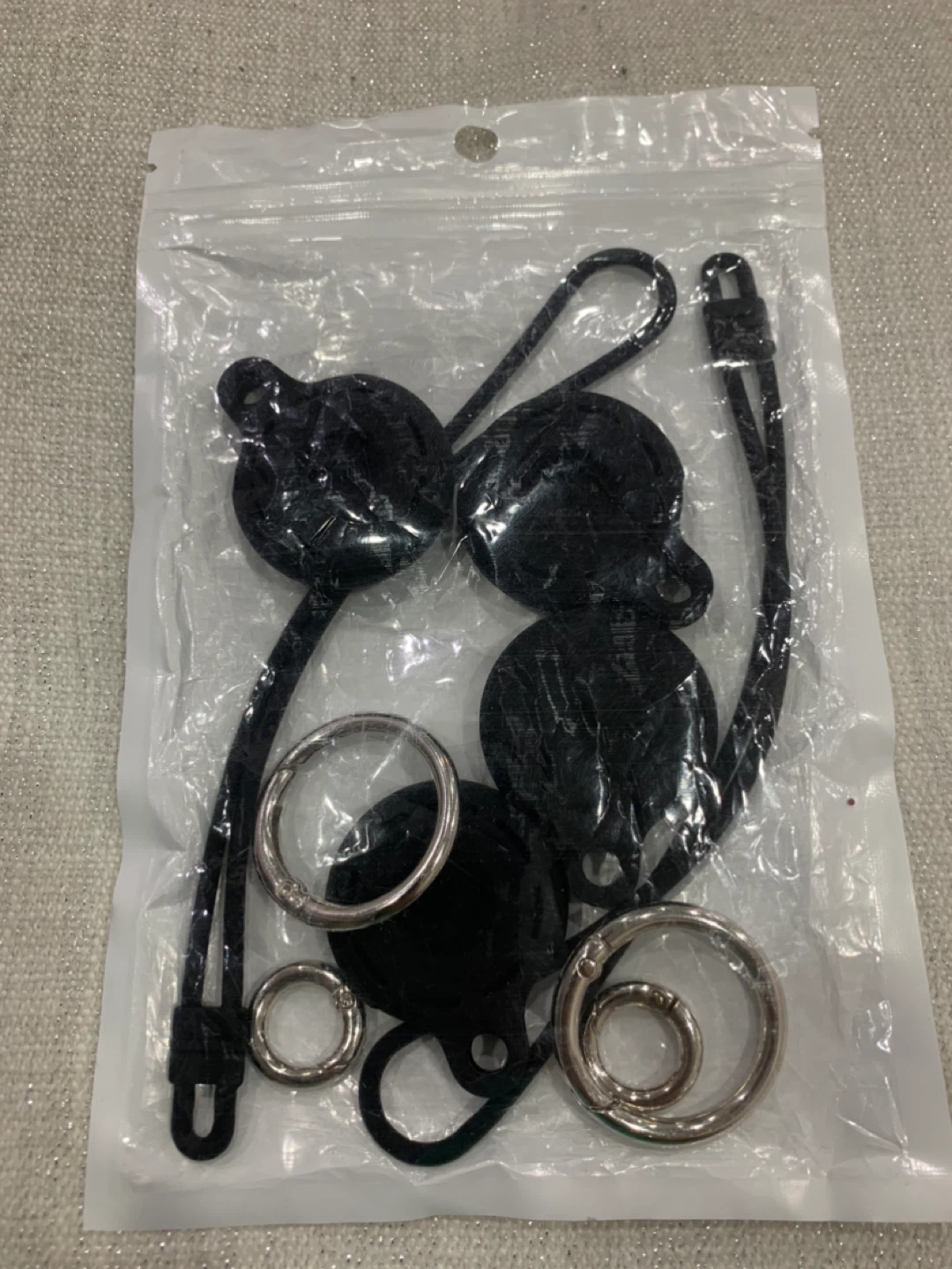 New Black AirTag Holder Keychains (4) - photo 3
