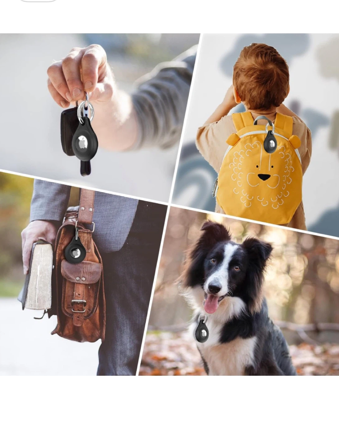 New Black AirTag Holder Keychains (4) - photo 2