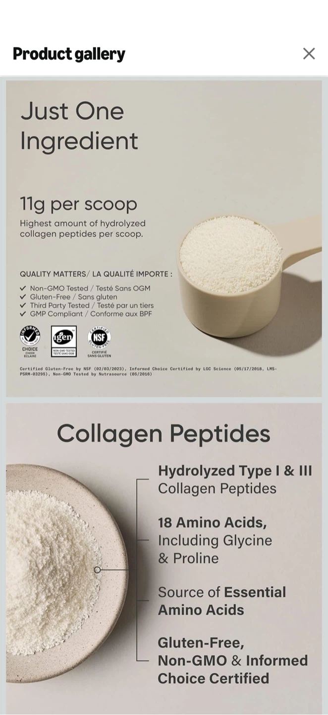 Sports Research Collagen Peptides - Unflavoured - photo 2