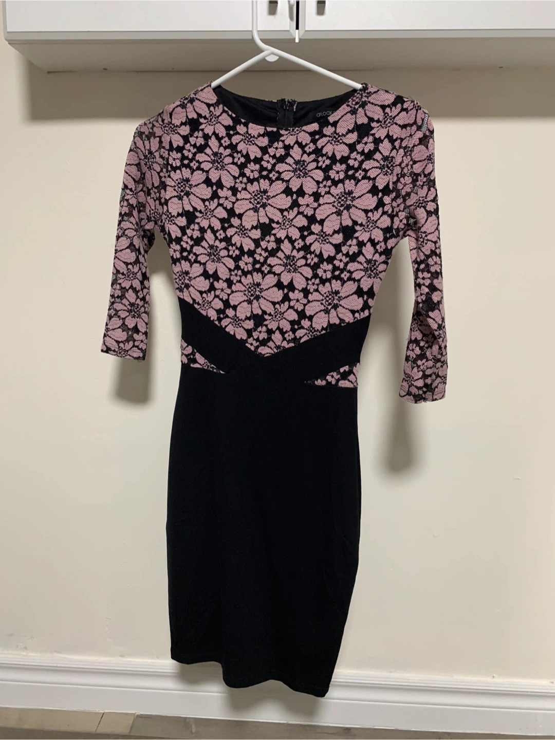 Black & Pink Floral Dress