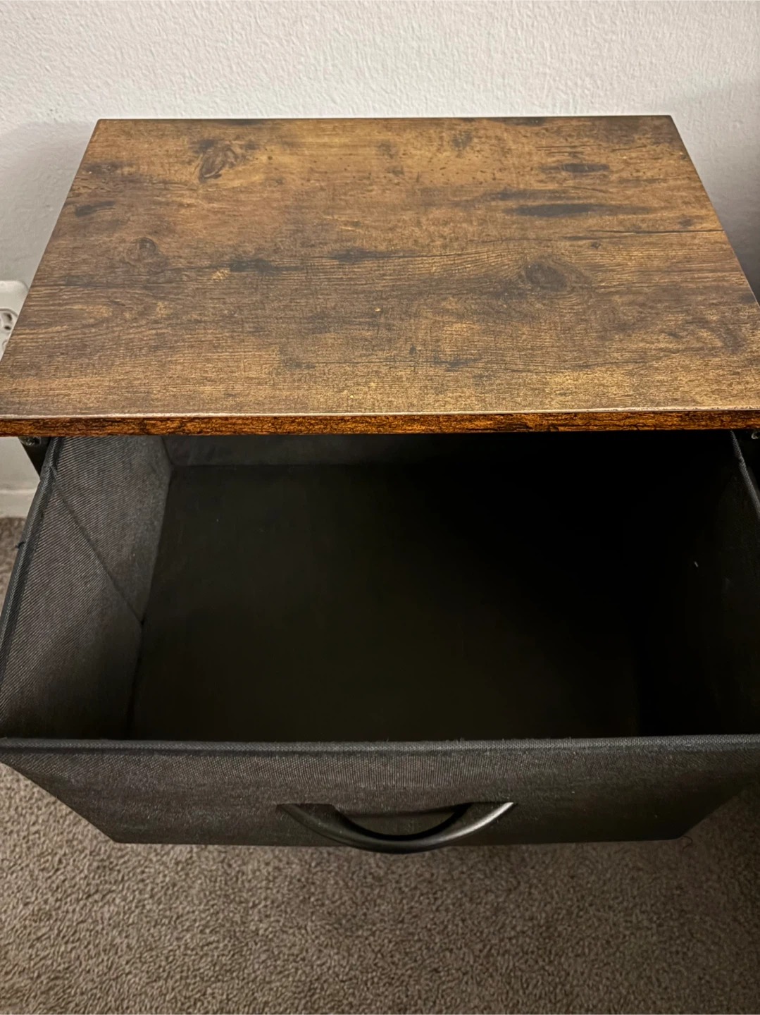 2-Drawer Nightstand with Fabric Drawers - photo 3
