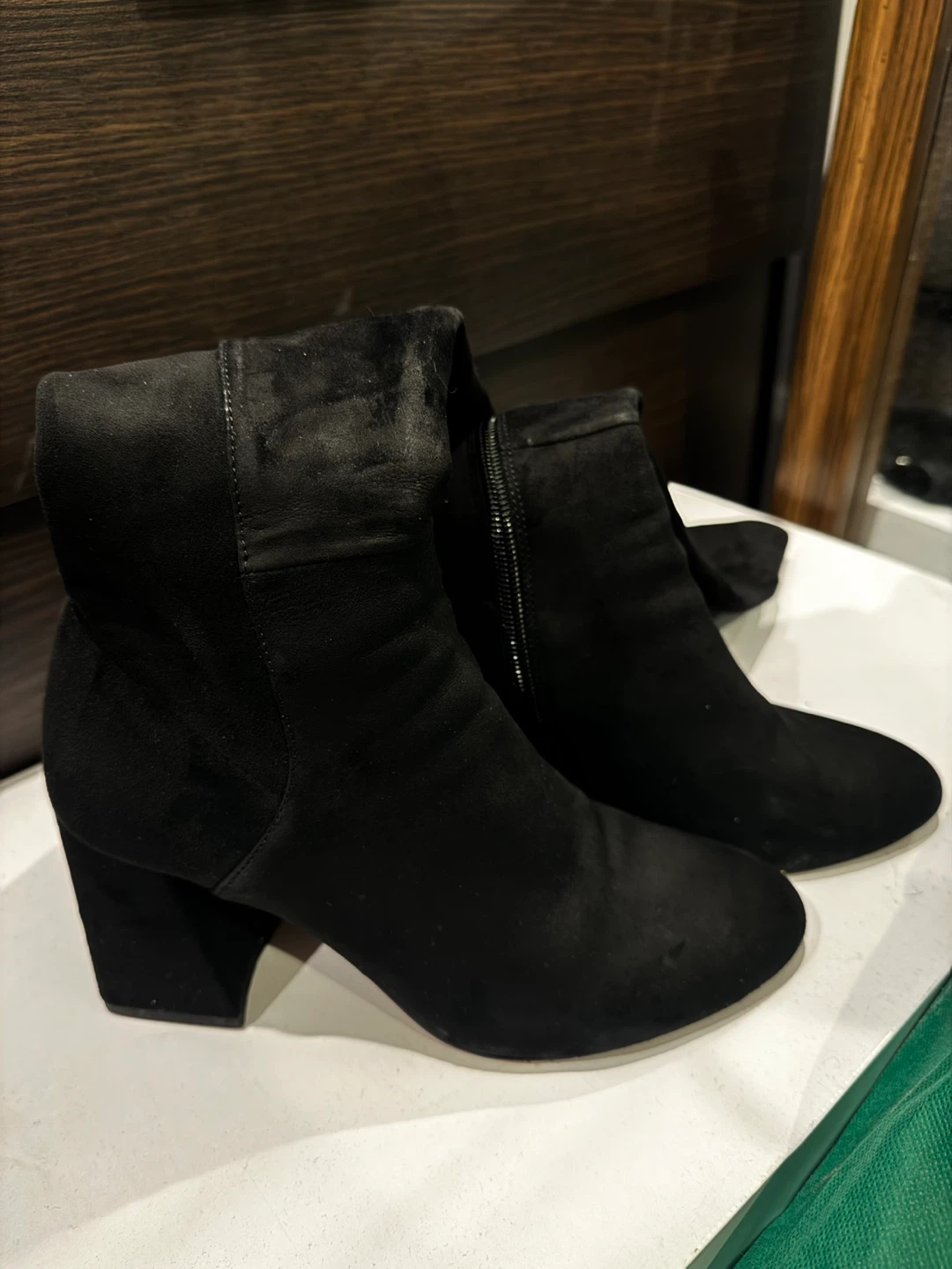 Aldo Black Suede Heeled Boots - photo 3