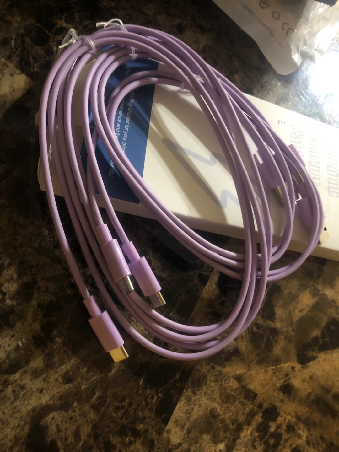 New Premium Charger Cable - Purple