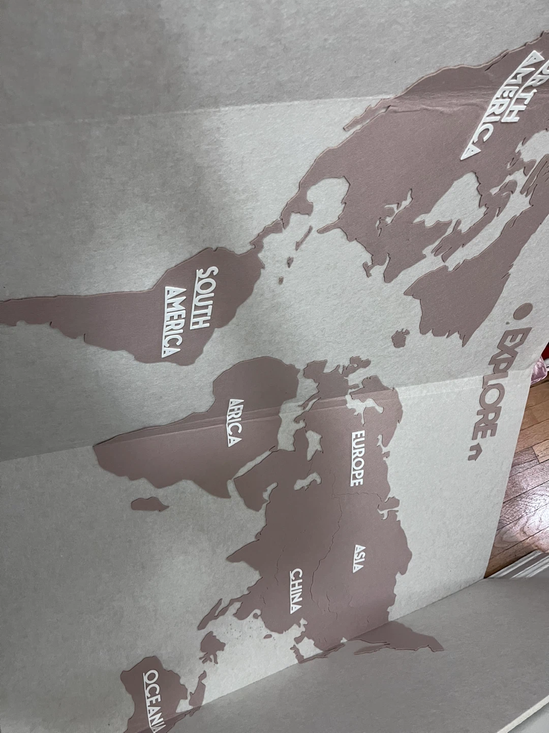 Huge foldable Felt World Map