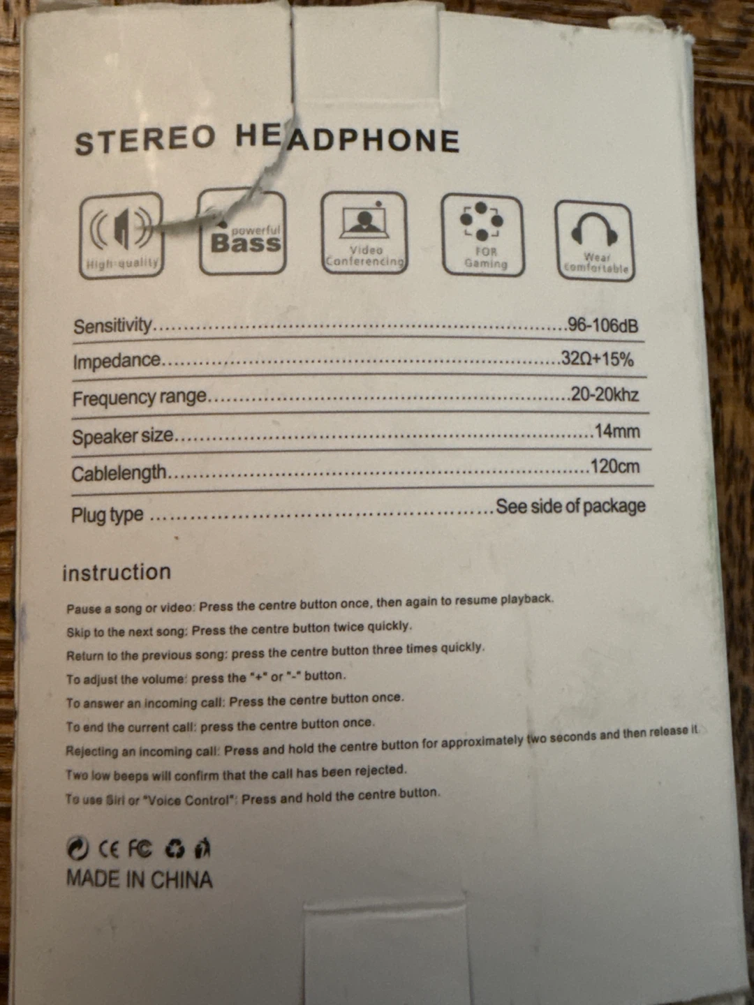 New (for Apple)Wired Earbuds - Powerful Sound - photo 2