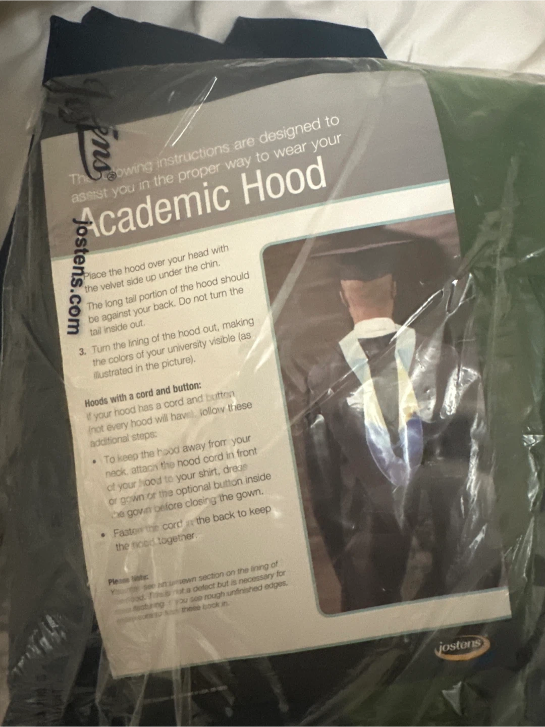 Jostens Academic Hood Grad Gown - New in Package! - photo 2