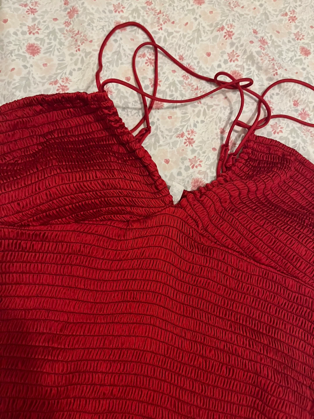Red Smocked Dress