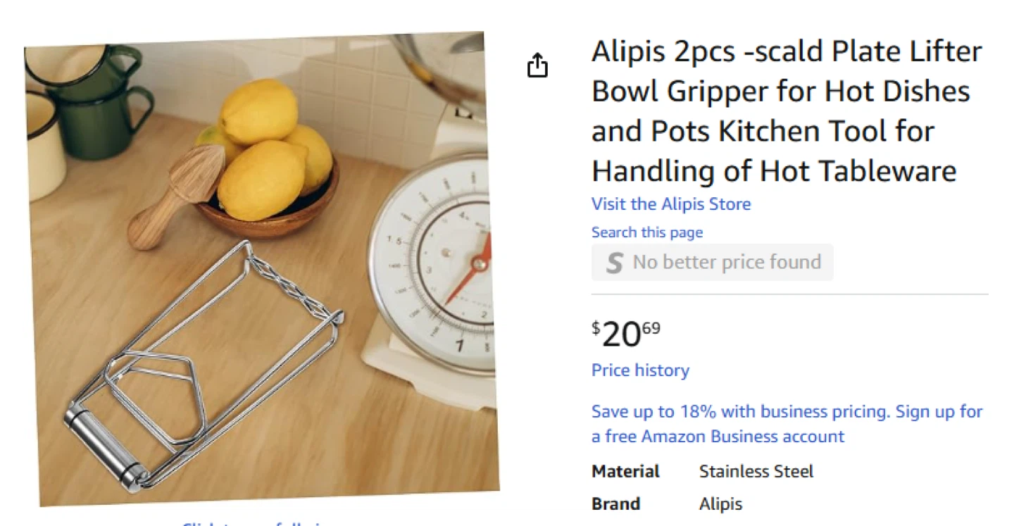 Alipis Plate Lifter - Bowl Gripper