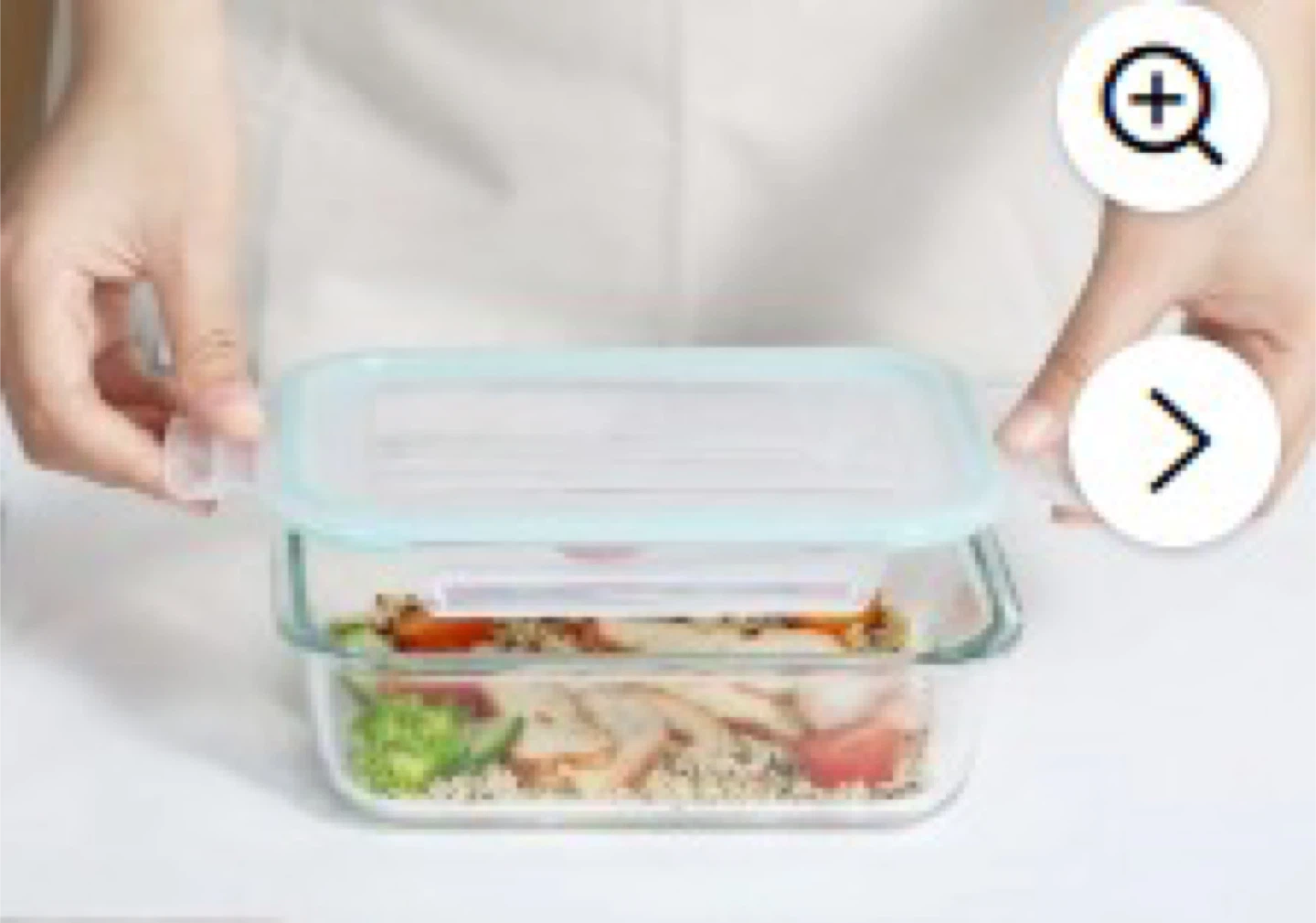 Glass Food Container with Lid