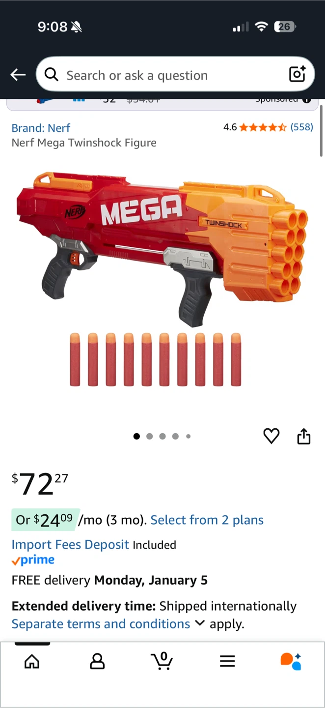 Nerf Mega Twinshock Blaster + Bow