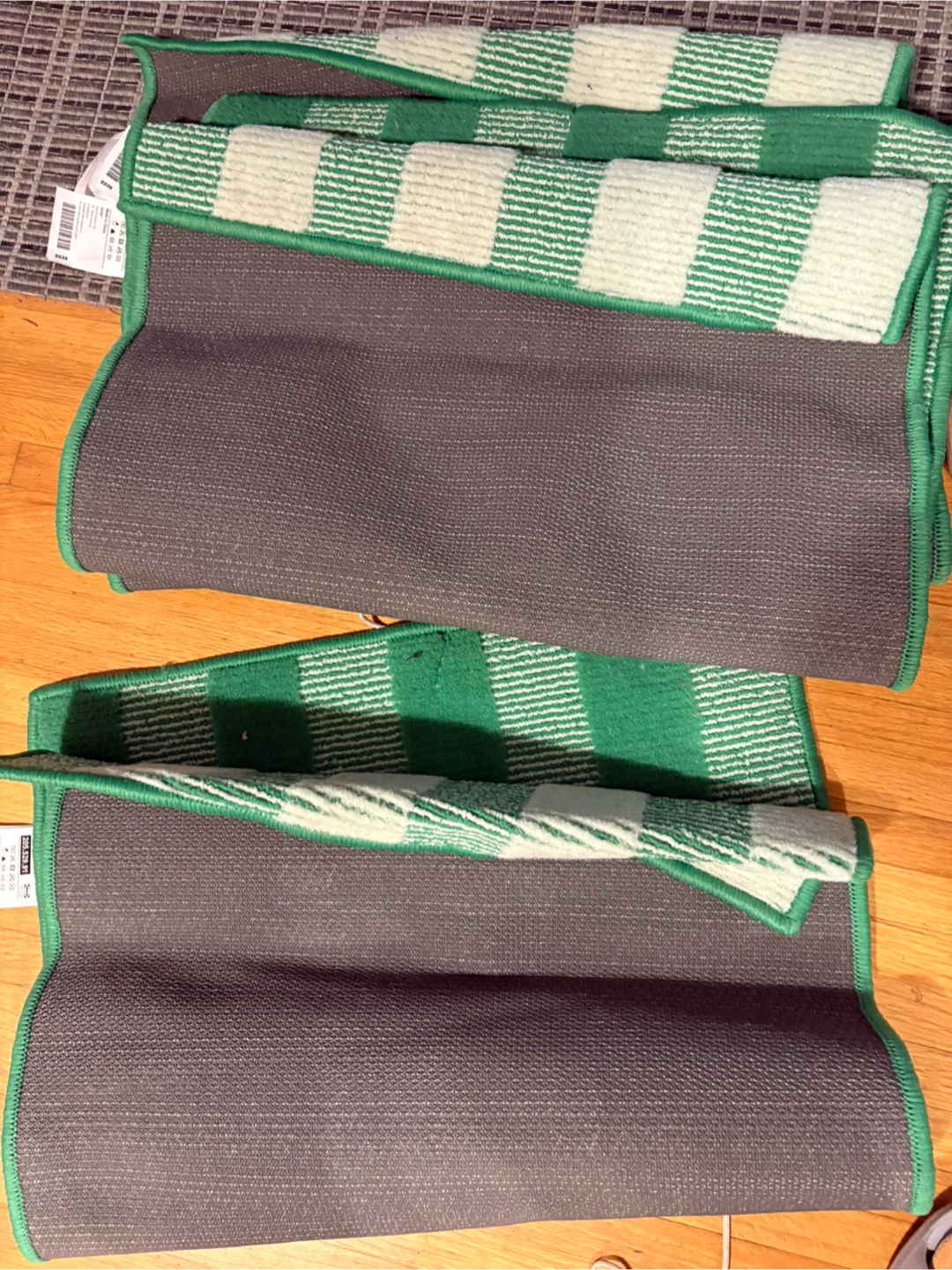 IKEA Sparrsignal Bath Mat - Green & White - photo 5