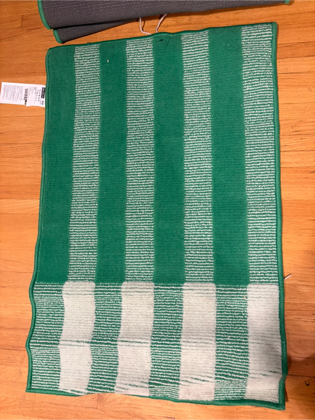 IKEA Sparrsignal Bath Mat - Green & White - photo 4
