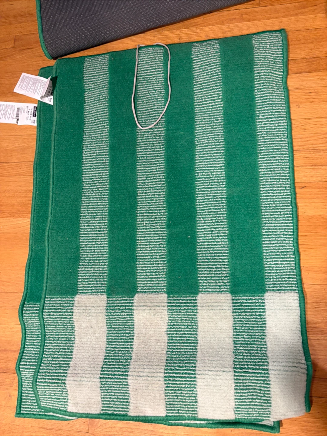 IKEA Sparrsignal Bath Mat - Green & White - photo 3