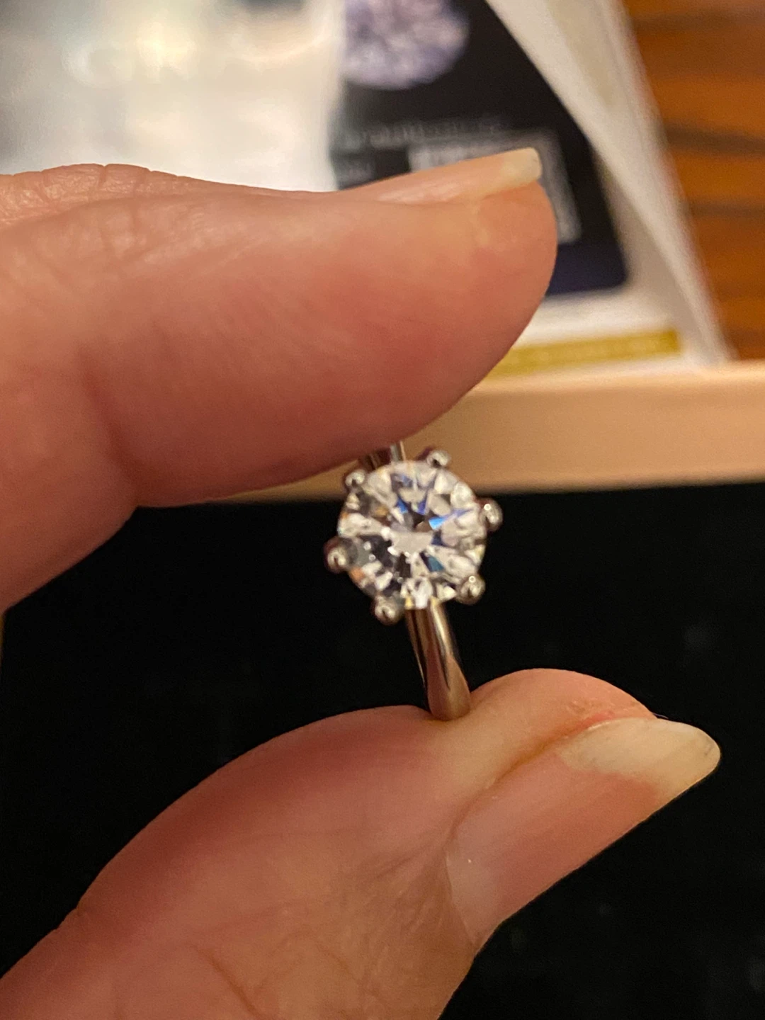 Moissanite 925 Silver Ring - Size 8