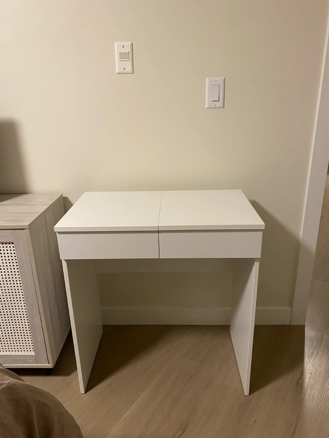 IKEA White Vanity Makeup Desk with Mirror - photo 2