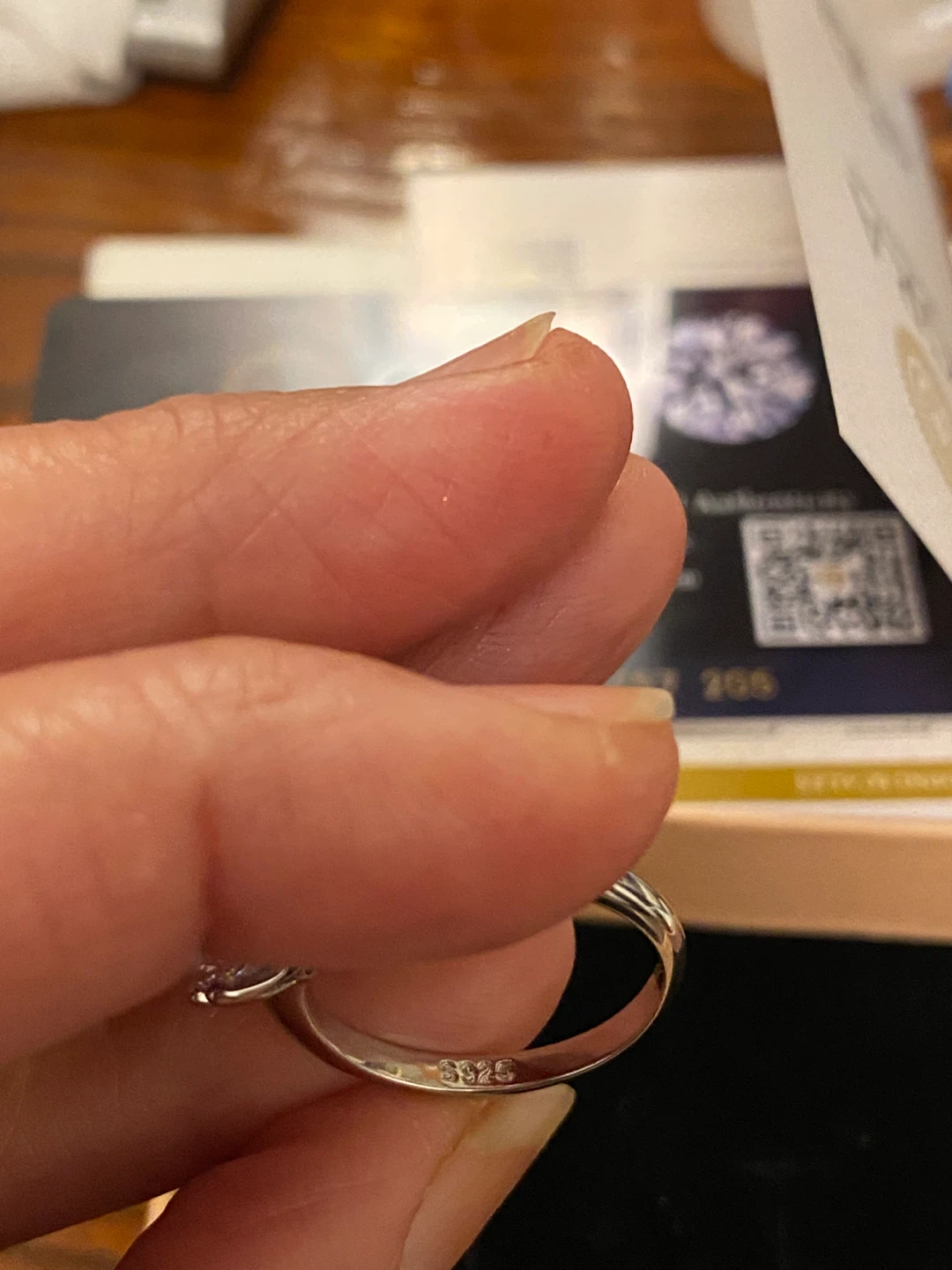 Moissanite 925 Silver Ring - Size 8 - photo 4